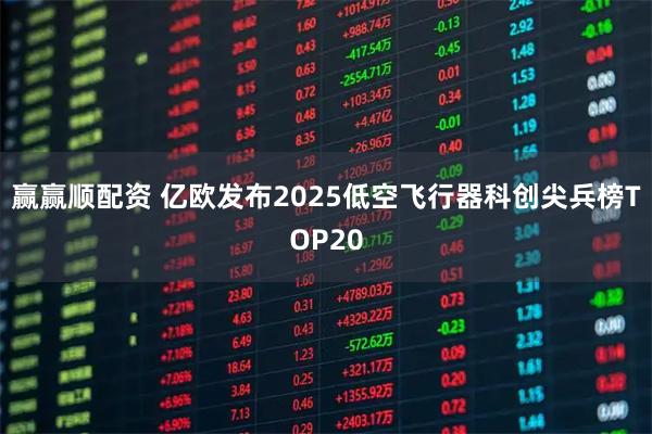 赢赢顺配资 亿欧发布2025低空飞行器科创尖兵榜TOP20